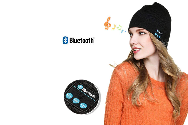 ZYTOSETR Cappello Bluetooth,con 4 luci LED Wireless Cuffie Incassato Altoparlanti Stereo HD,Bluetooth Beanie per Parlare a Mani Libere Ascolto Musica Cappello Sportivo da Esterno Sci Campeggio 